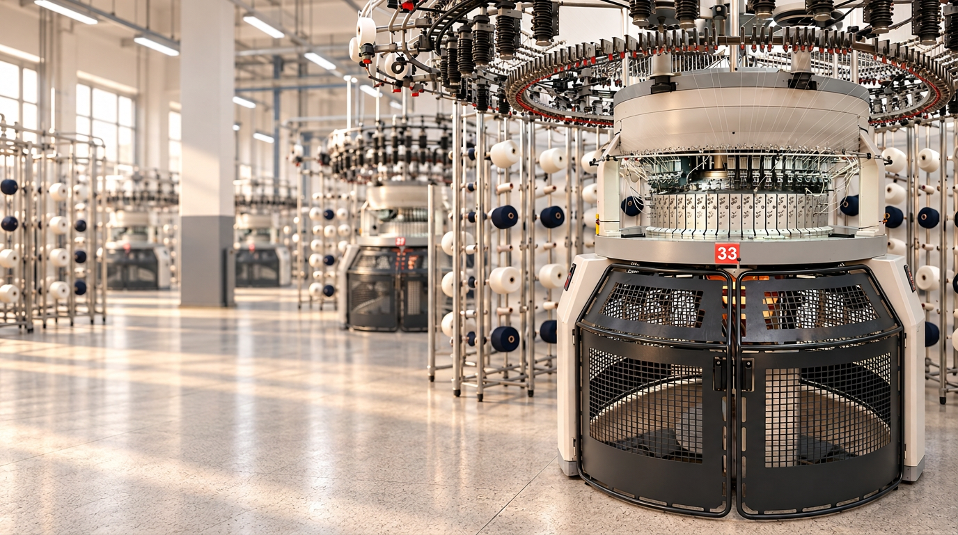 Circular knitting production environment